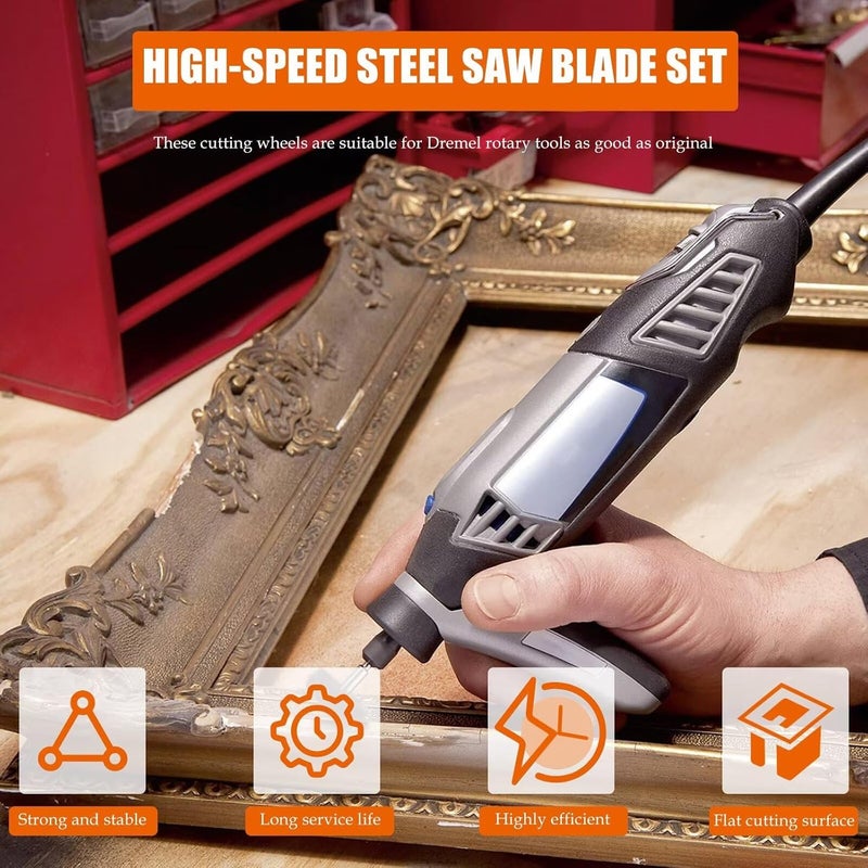 Dremel EZ545 Diamond Wheels Cutting Kit with Resin Discs and 6 HSS Blades for DIY Projects - Image 5